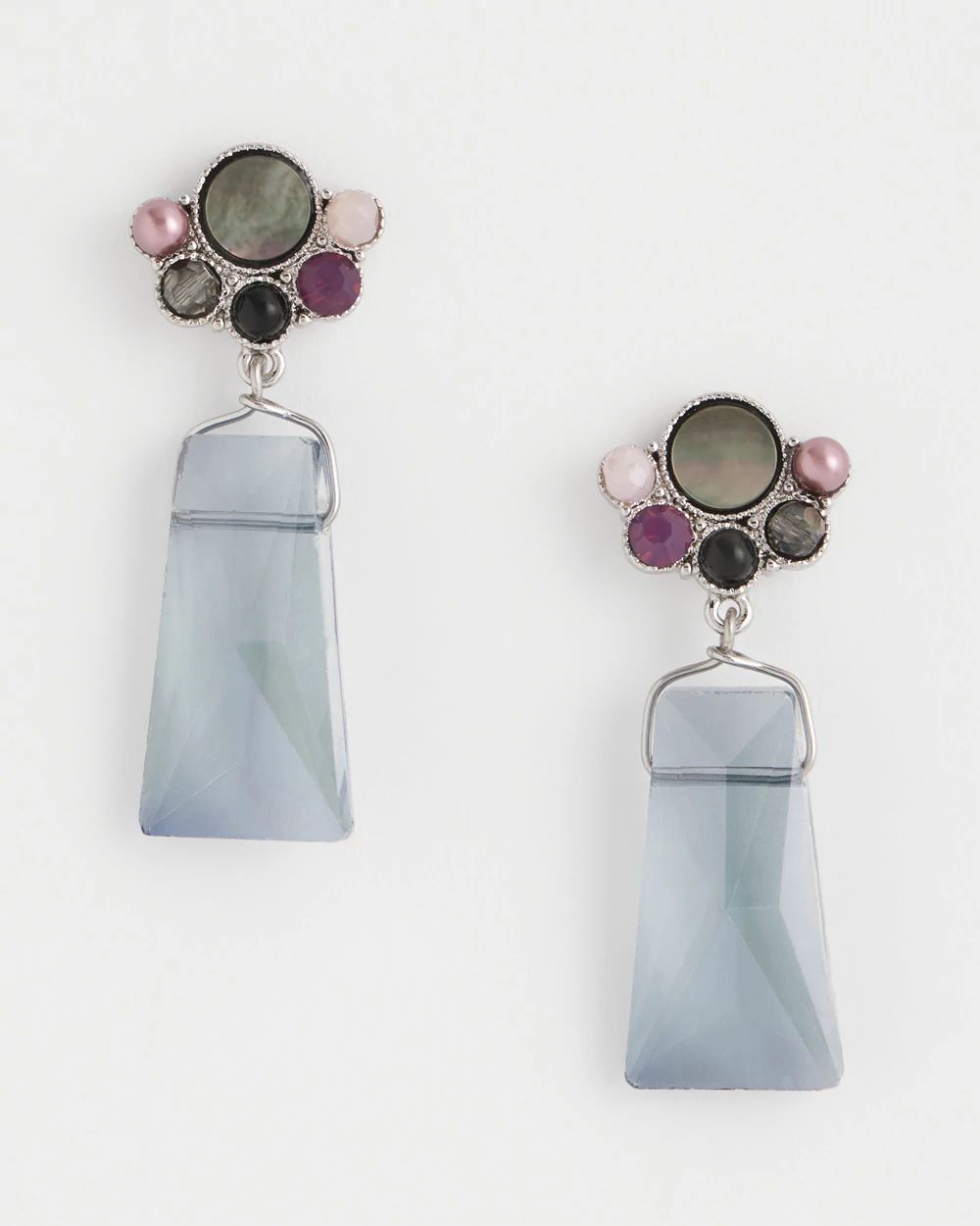 Multi Faceted Drop Earrings