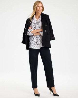 No Iron™ Stretch Geo Print Shirt click to view larger image.