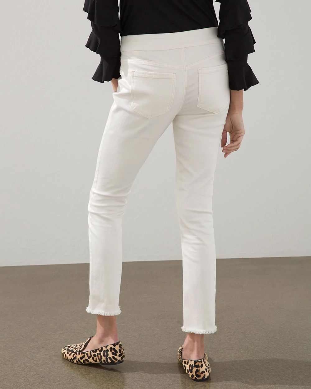 Single Fray Ankle Jeggings