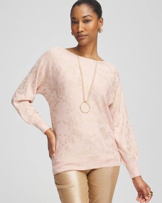 Ecovero™ Foiled Dolman-Sleeve Pullover