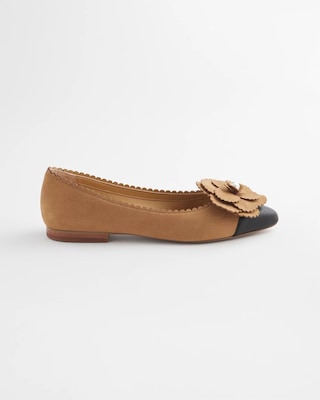 Microsuede Ballet Flats click to view larger image.