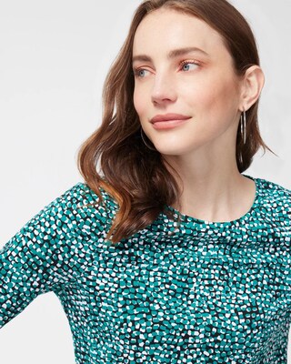 3/4 Sleeve Dot Print Perfect Tee
