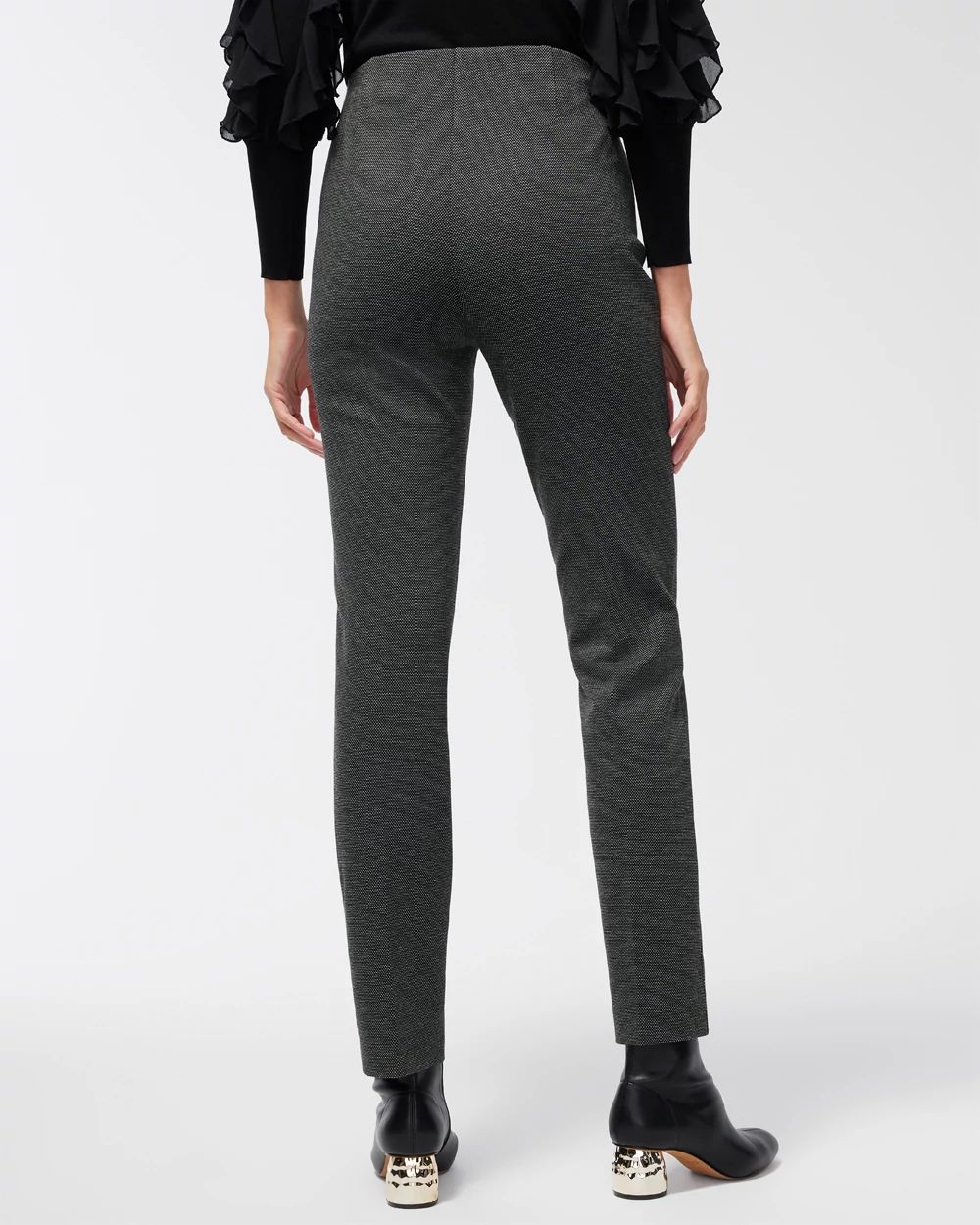 Petite Juliet Ponte Jacquard Ankle Pants click to view larger image.