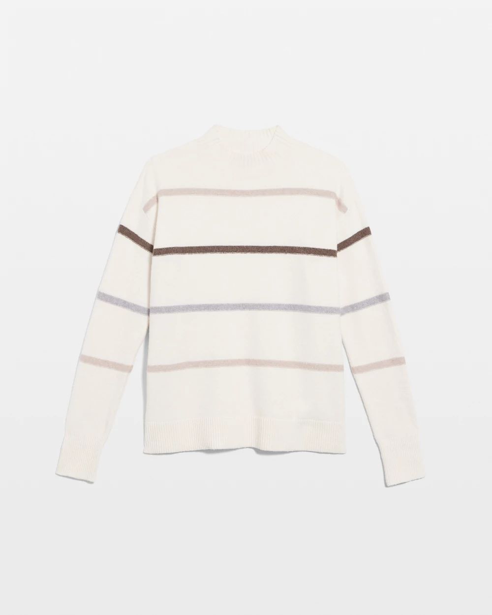 Sequined Stripe Pullover Sweater