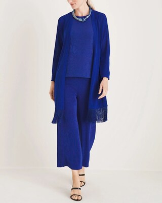 Travelers Collection Fringed Cardigan