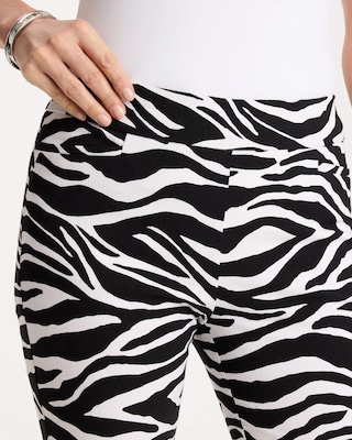 Petite Zebra Brigitte™ Slim Pull-On Crop Pant click to view larger image.