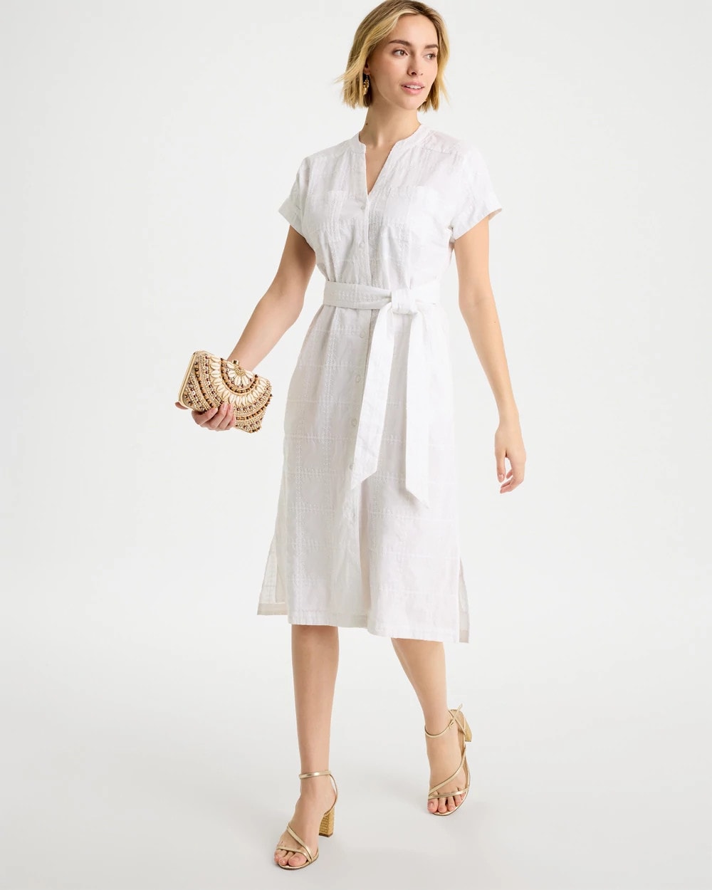 Embroidered Cotton Shirtdress