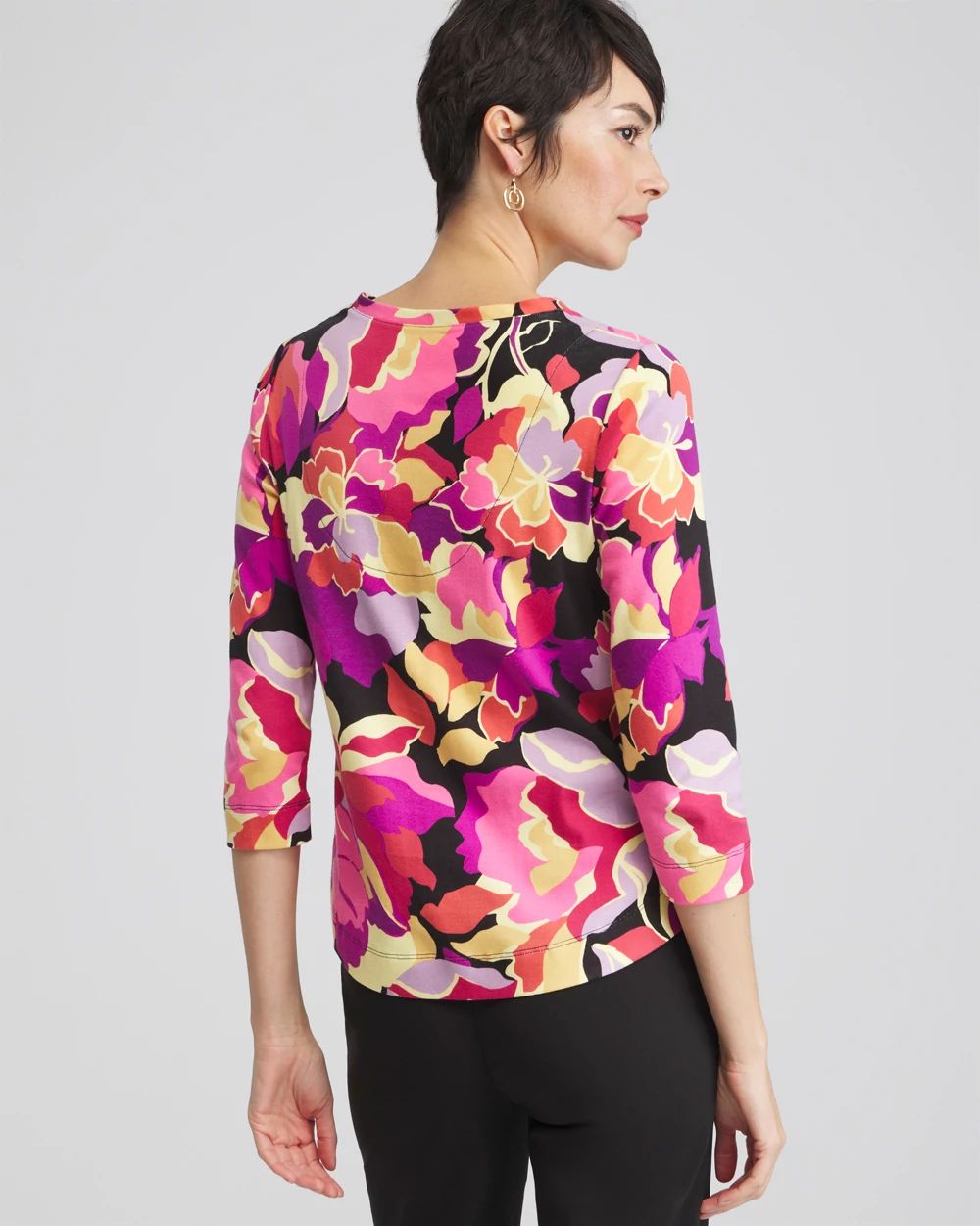 Floral Everyday 3/4 Sleeve Tee