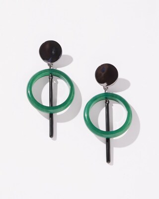 Green Drop Earrings
