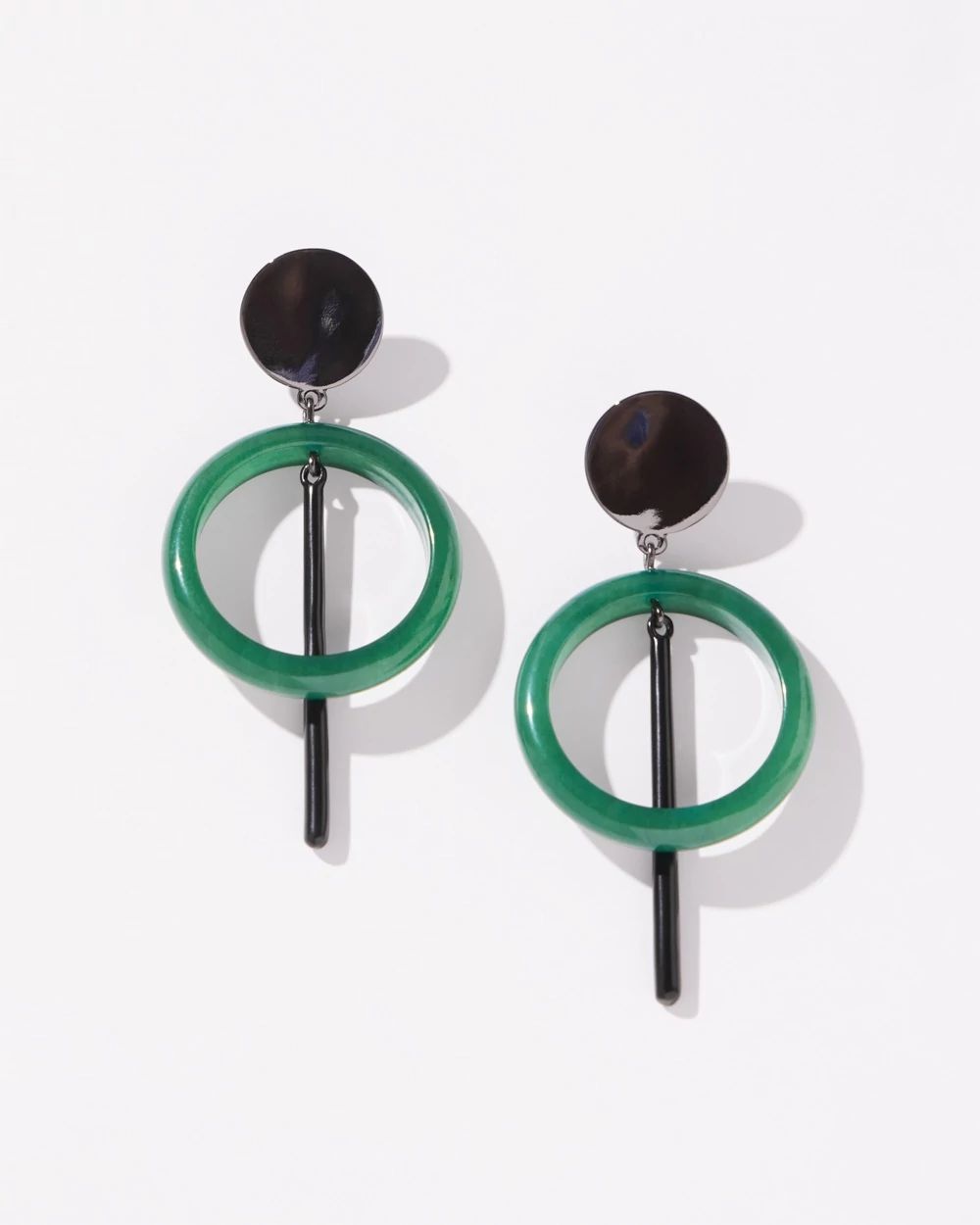 Green Drop Earrings