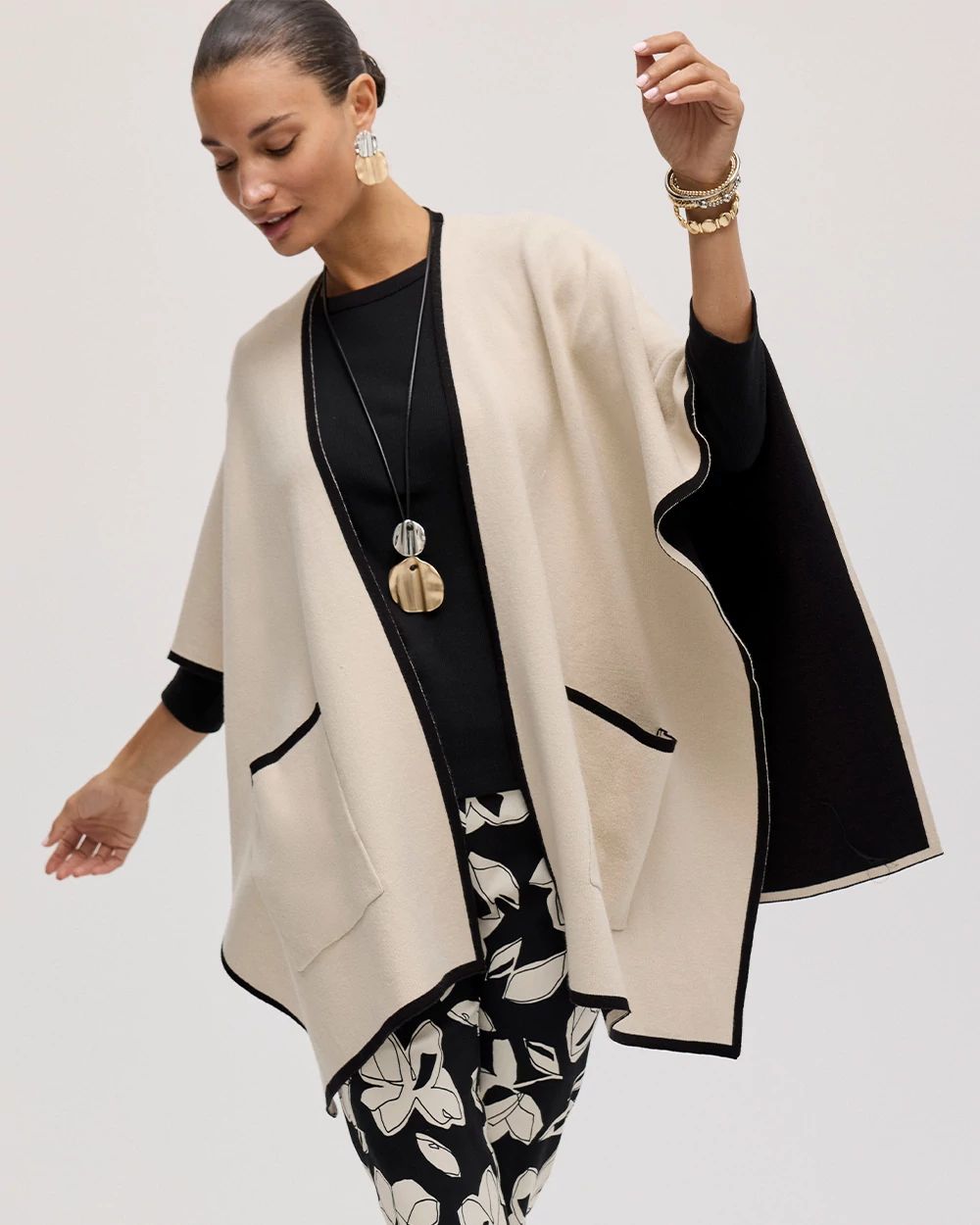 Tipped Tulip Patch Pocket Ruana