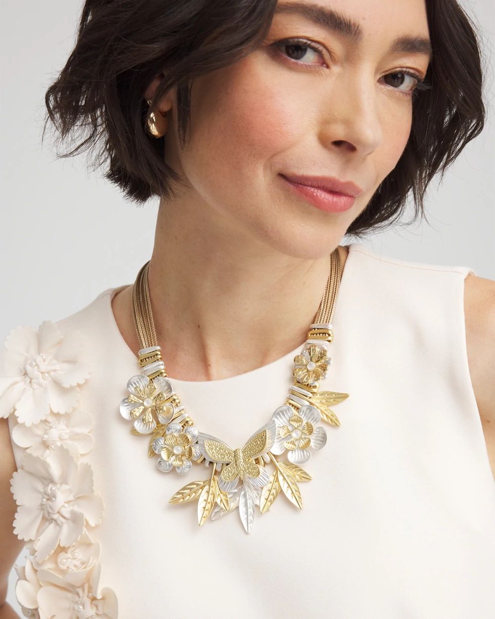 Butterfly Statement Bib Necklace