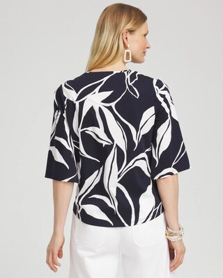 Abstract Flare Sleeve Tee
