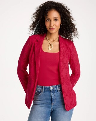 Lace Cutwork Blazer