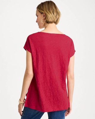 Linen Embellished Sequin Tunic click to view larger image.