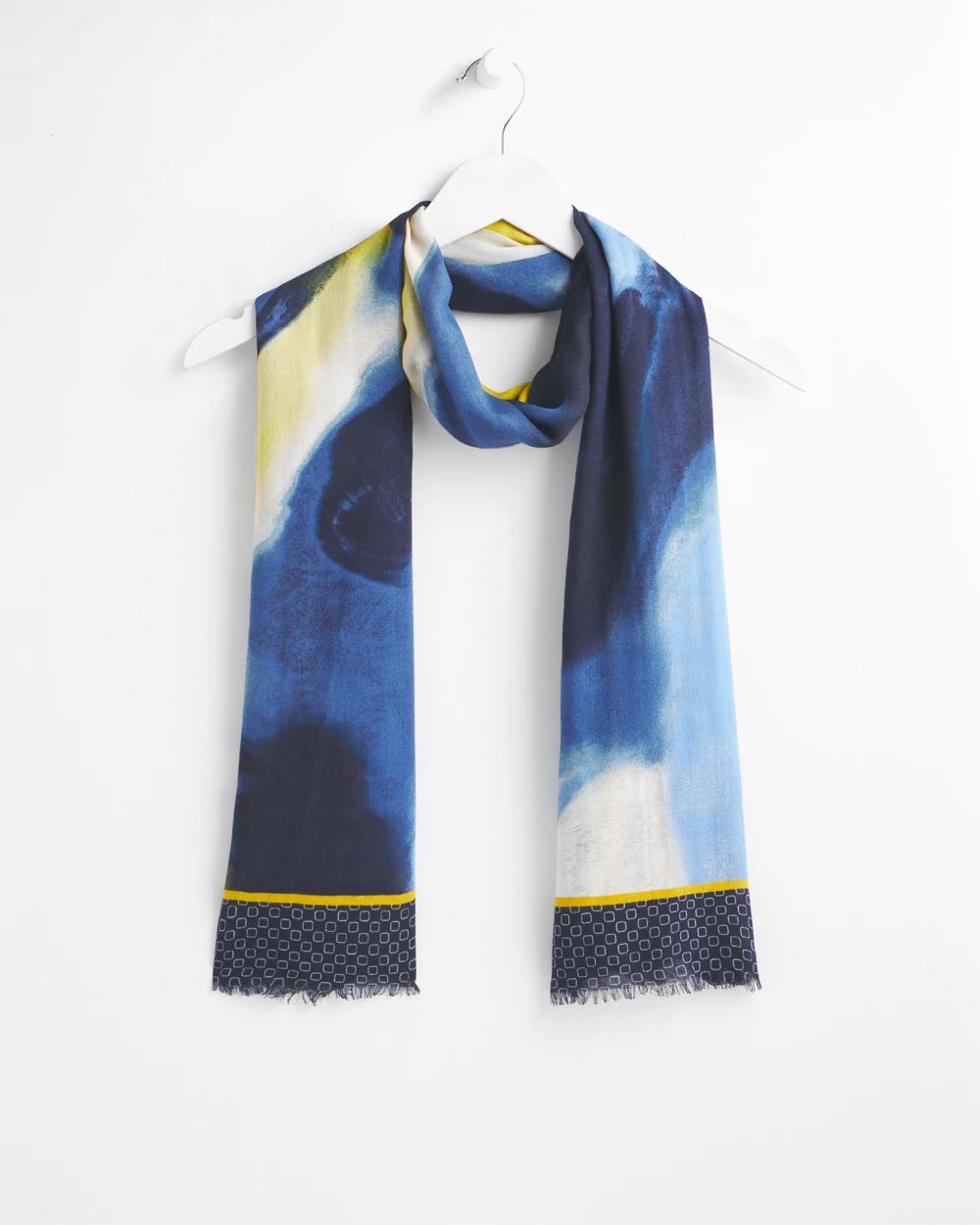 Abstract Watercolor Oblong Scarf