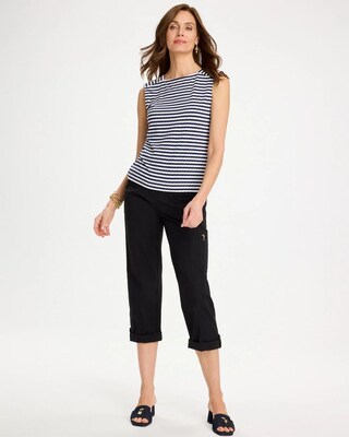 Poplin Cropped Pants click to view larger image.