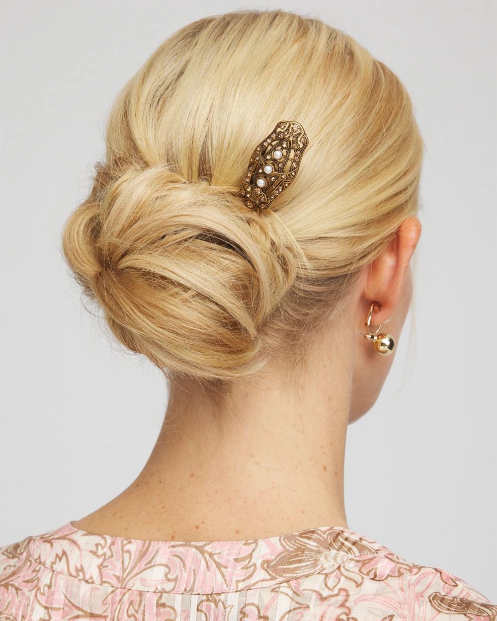 Art Deco Faux Pearl Hair Pin