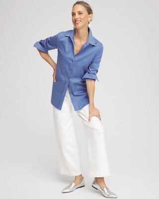 No Iron™ Stretch-Sateen Shirt click to view larger image.