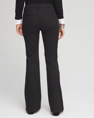 Petite Girlfriend Embellished Flare Jeans click to view larger image.