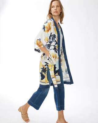 Tropical Print Ruana