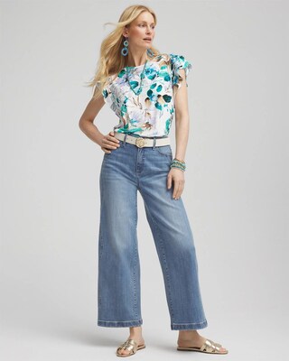 Touch of Cool™ Flutter Sleeve Tee click to view larger image.