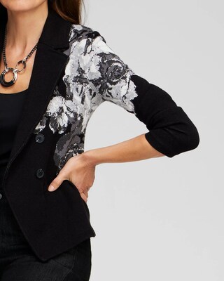 Floral Jacquard Jacket