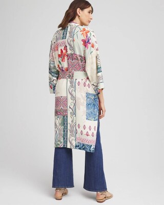 Fully Lined Long Silk Kimono click to view larger image.