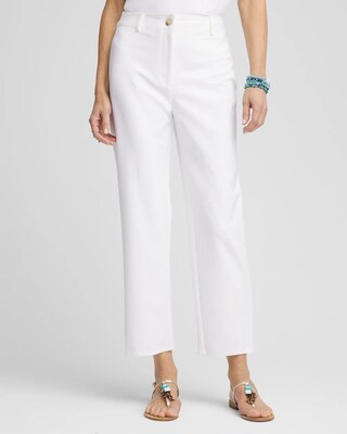 Fly-Front Ankle Pants