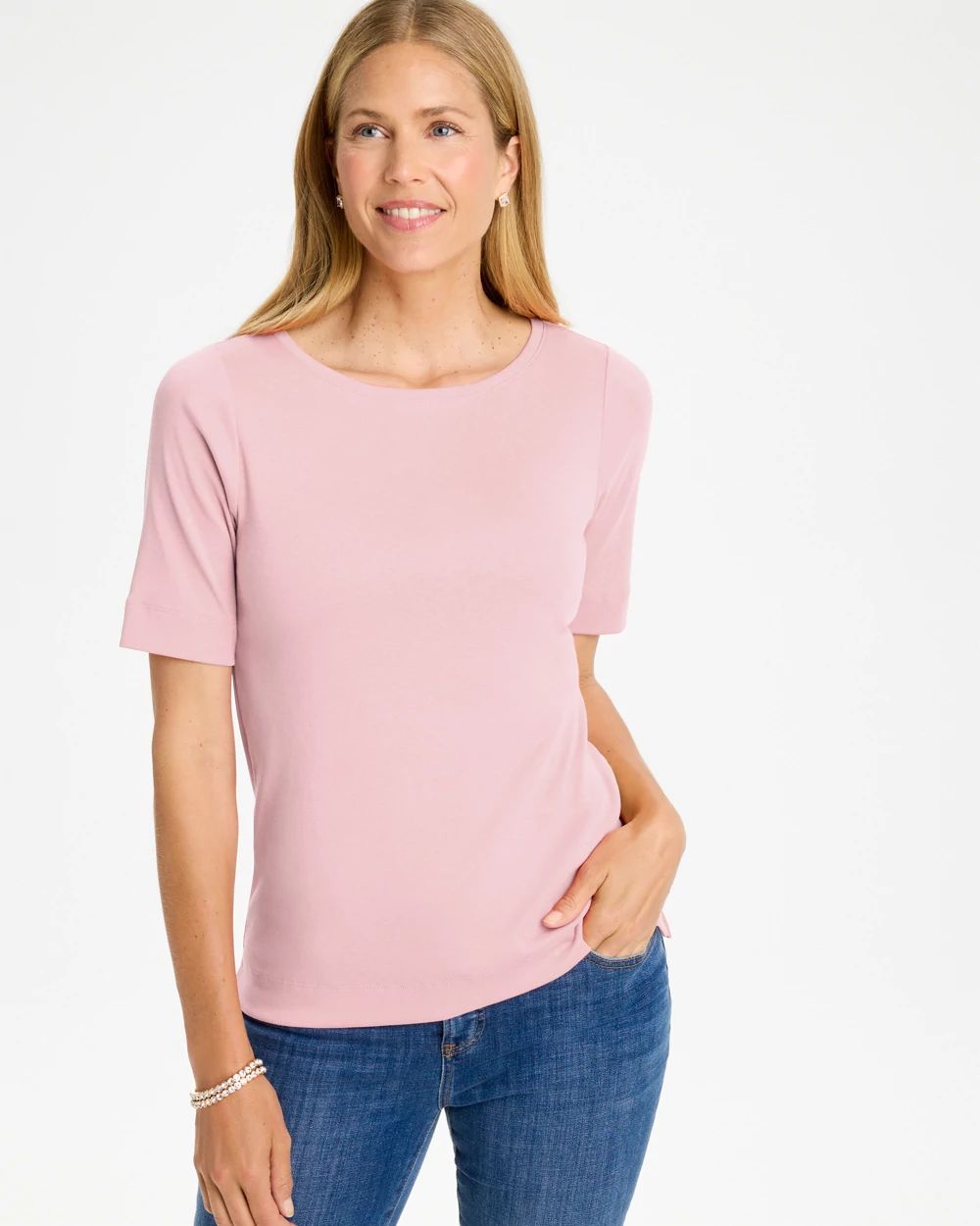 Pima Elbow Sleeve Tee