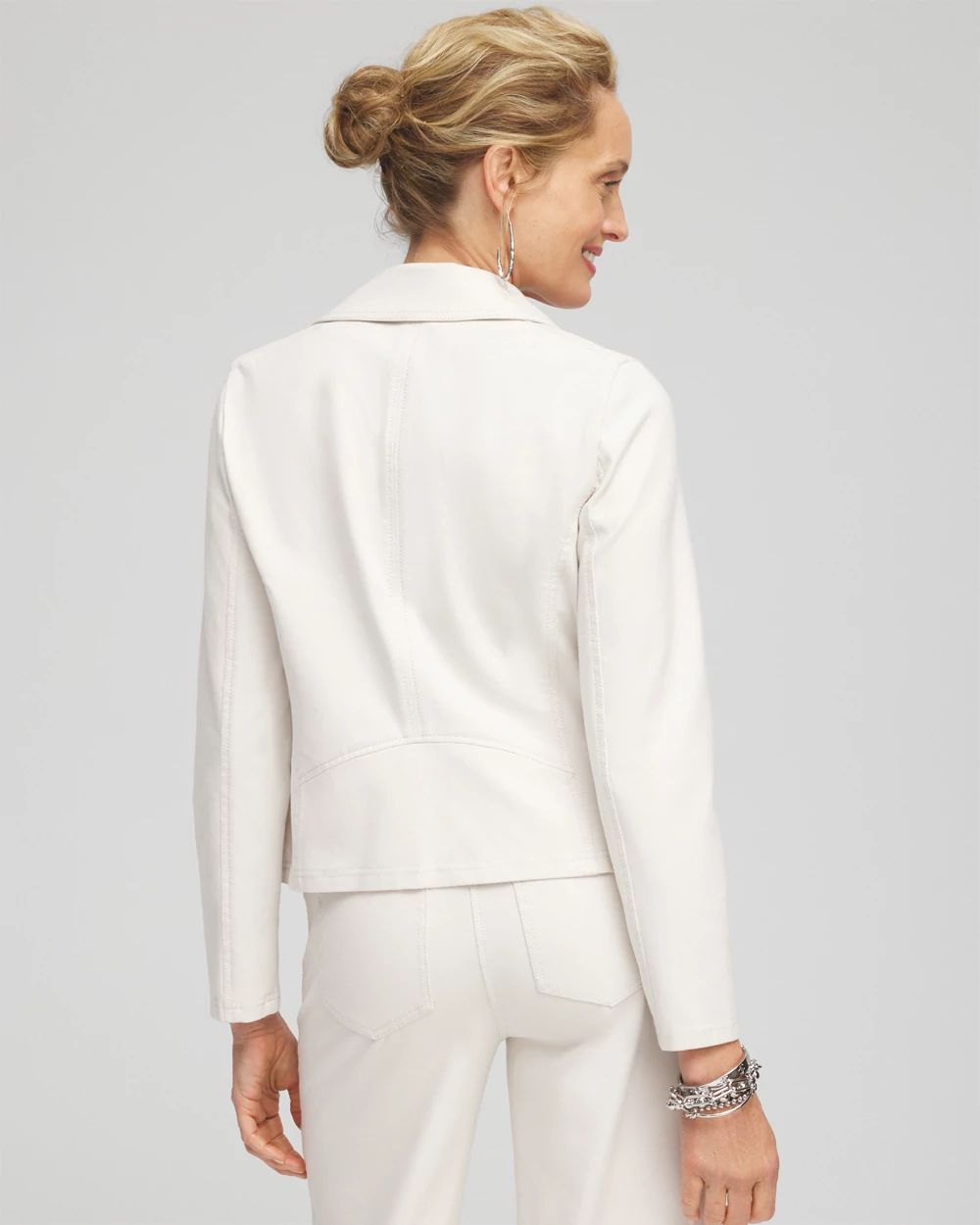 Stretch Knit Moto Jacket