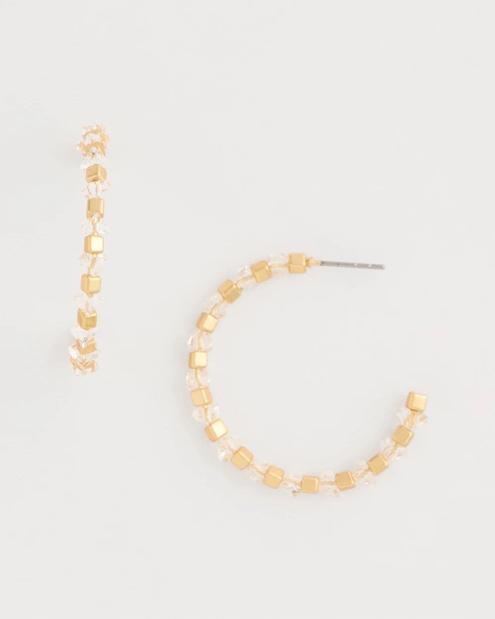 Sea Foam Hoop Earrings