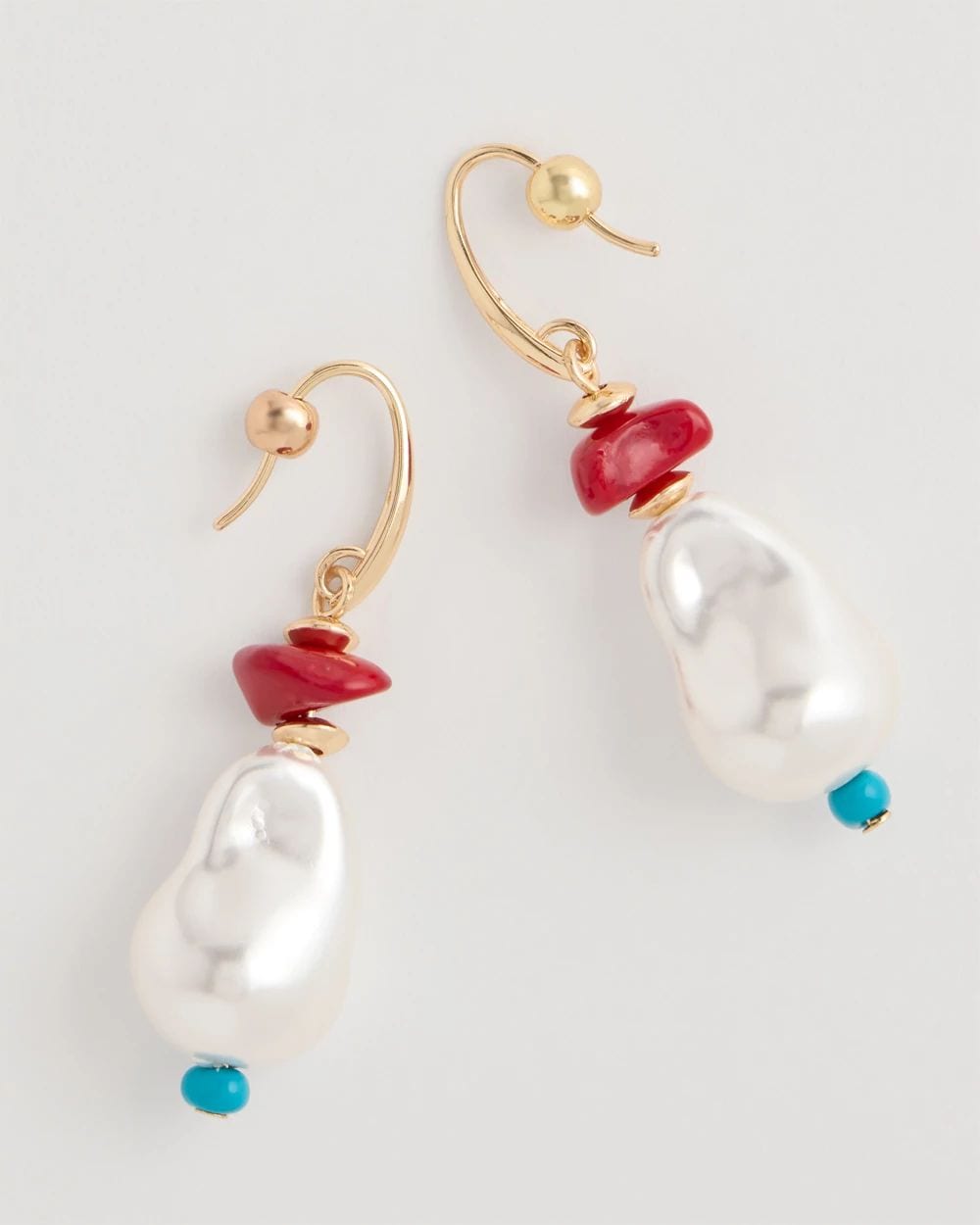 Beaded Linear Drop Earrings click to view larger image.