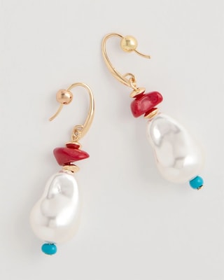 Beaded Linear Drop Earrings click to view larger image.