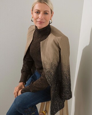 Ecovero Lurex Twist Turtleneck Sweater