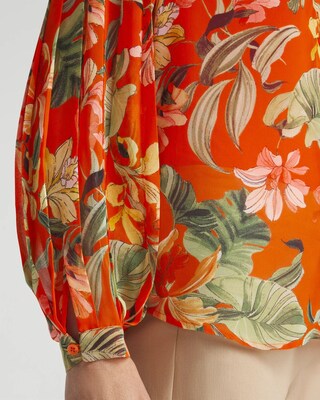 Orchid Pleated Sleeve Blouse