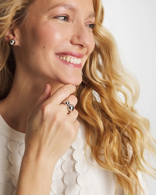 Curvy Silver Stretch Ring click to view larger image.