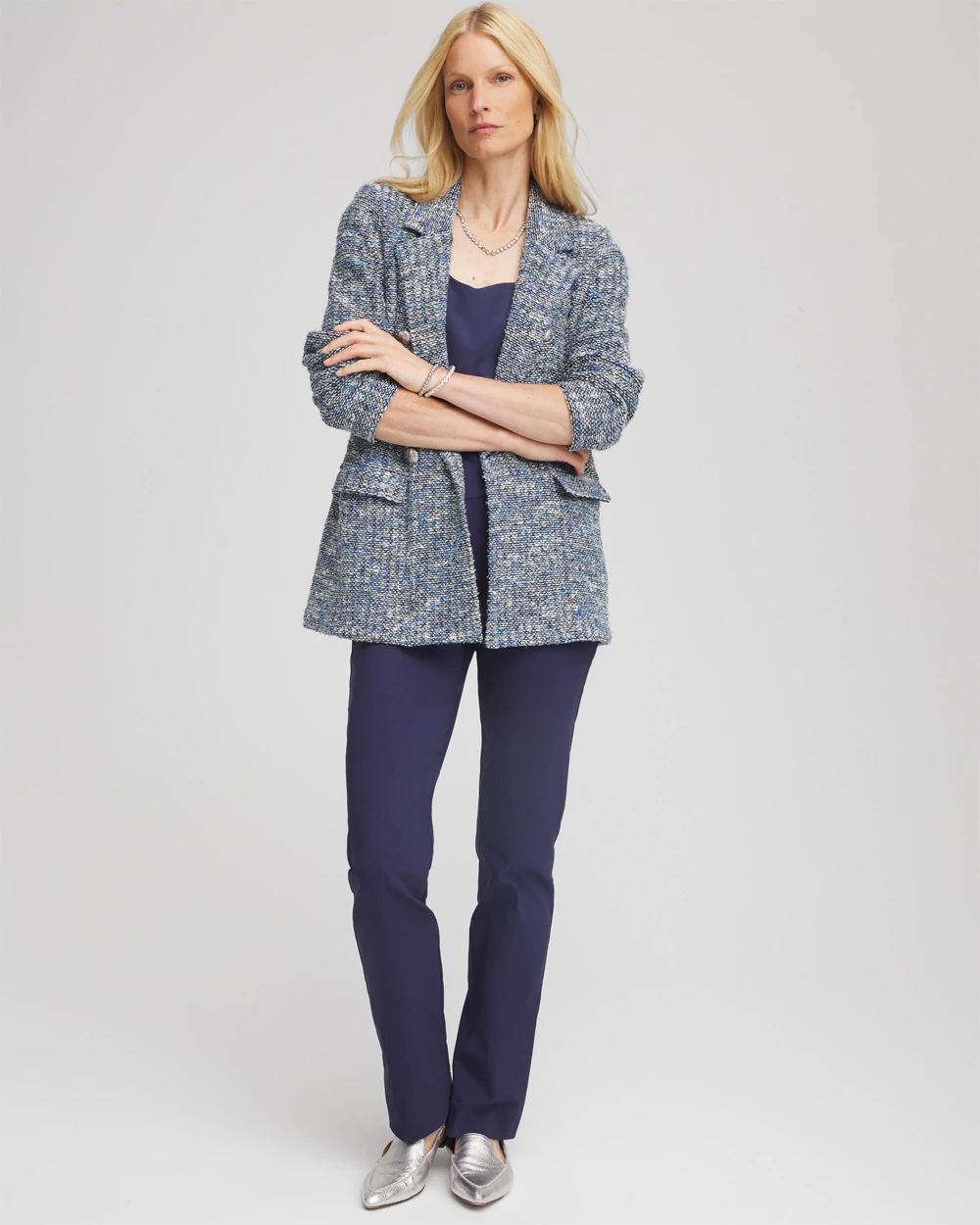Tweed Double-Breasted Blazer