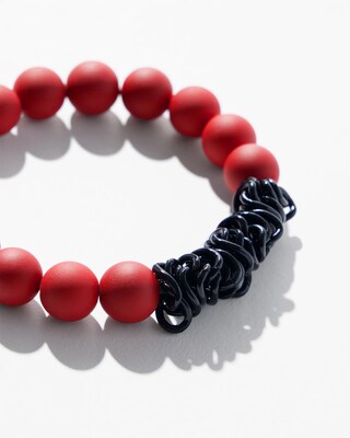 Matte Red Stretch Bracelet