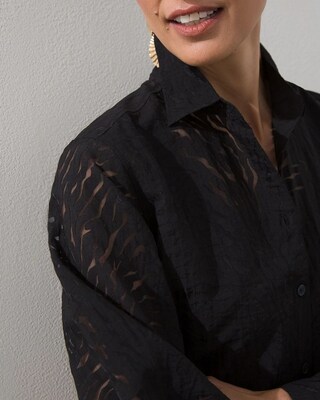 Zebra Burnout Billow Sleeve Shirt