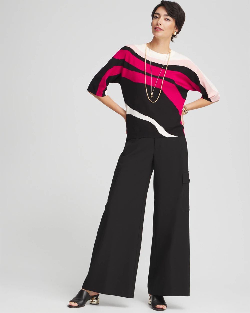 Colorblock Easy Pullover Sweater