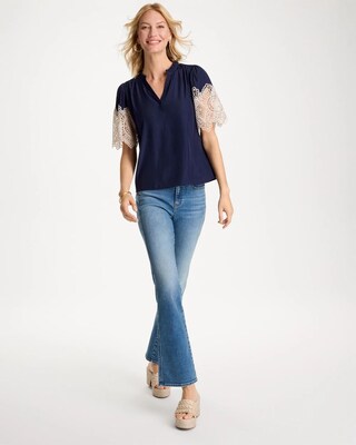 Sea Island Crochet Lace Blouse click to view larger image.