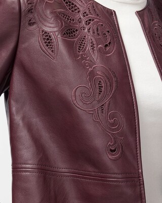 Faux Leather Cutwork Topper