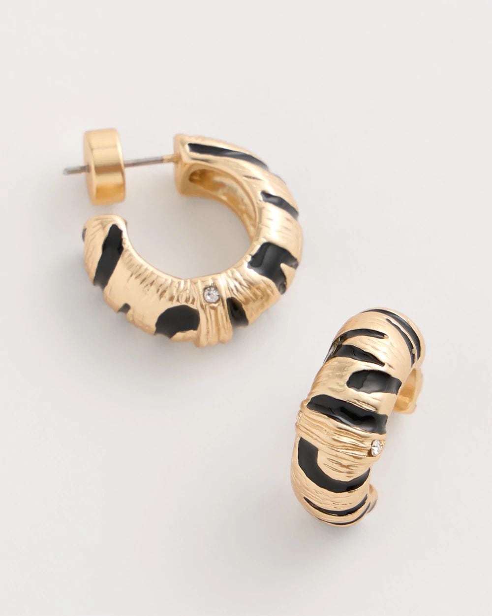 Tiger Beaded Hoop Earrings