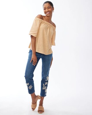Linen Off-Shoulder Tee