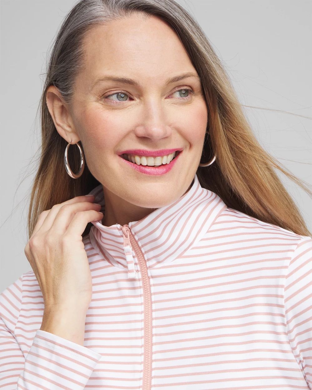 Zenergy® UPF Stripe Long Sleeve Top