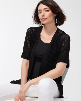 Palm Print Lace Cardigan