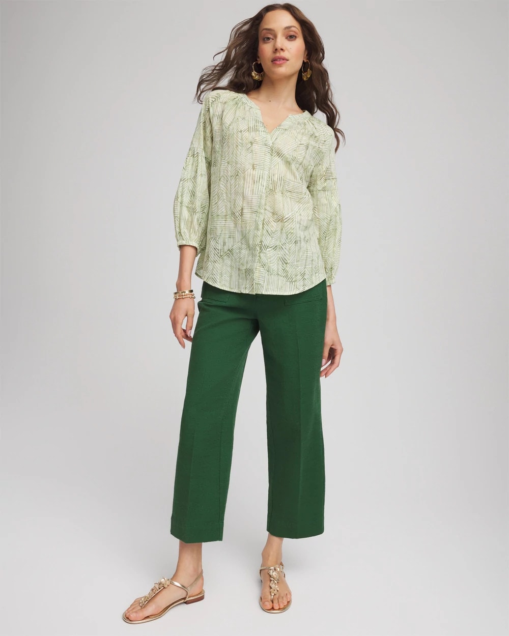 Cropped Straight-Leg Pants