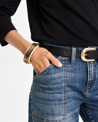 Animal Print Golden Hinge Bracelet click to view larger image.