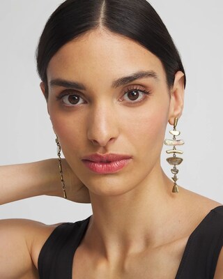 Lip Shell Linear Earrings